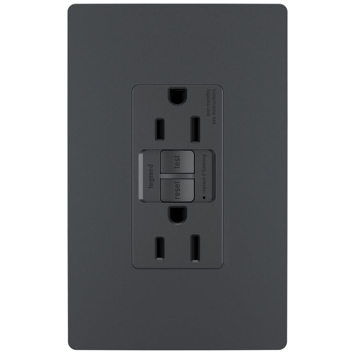 Legrand 1597TRGCC4 Spec-GradeTamper-Resistant Self-Test GFCI Receptacle, Graphite
