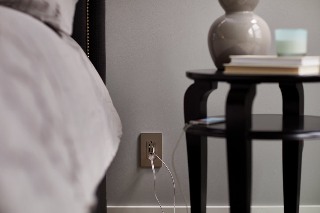 Legrand TM826USBNICC6 Tamper-Resistant USB Outlet, Nickel