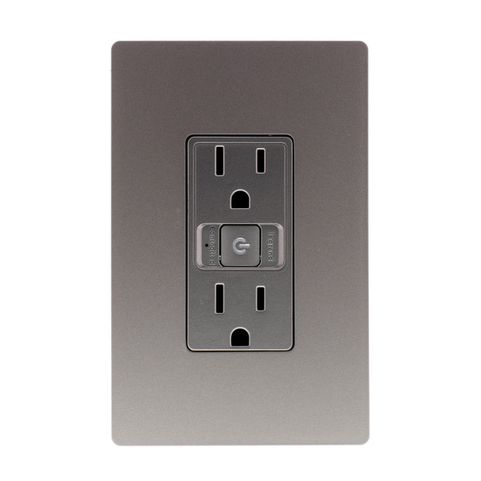 Legrand WWRR15NICCV2 Smart Outlet - Wi-Fi Finish, Nickel