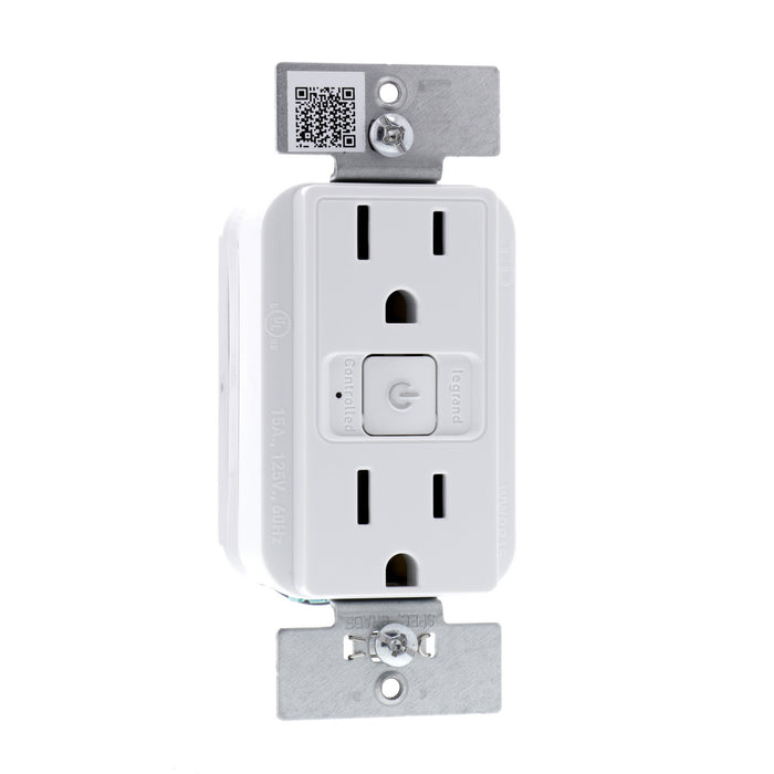 Legrand WWRR15WHCCV2 Smart Outlet - Wi-Fi, White