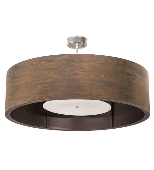 Meyda Tiffany 191789 Six Light Pendant, Armoire Hickory Wood Grain