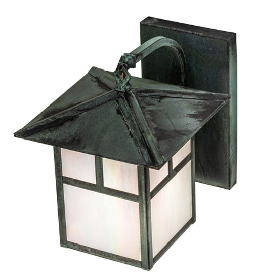 Meyda Tiffany 235141 One Light Wall Sconce, Craftsman Verdigris On Copper