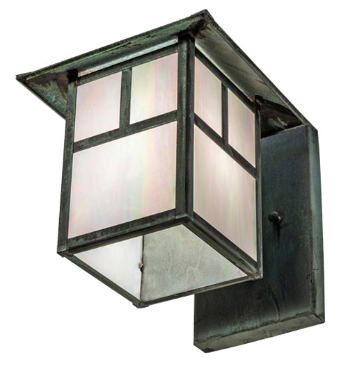 Meyda Tiffany 235141 One Light Wall Sconce, Craftsman Verdigris On Copper