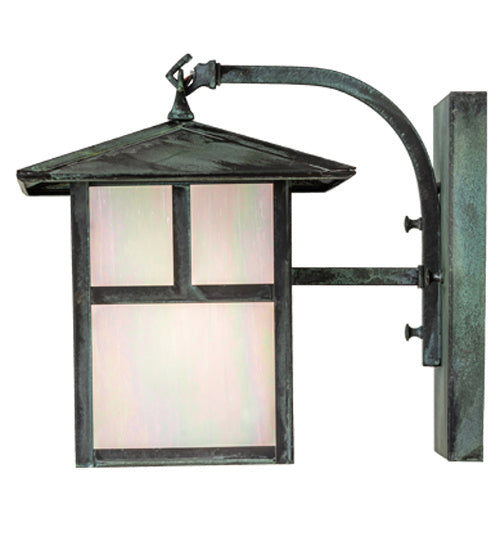 Meyda Tiffany 235141 One Light Wall Sconce, Craftsman Verdigris On Copper