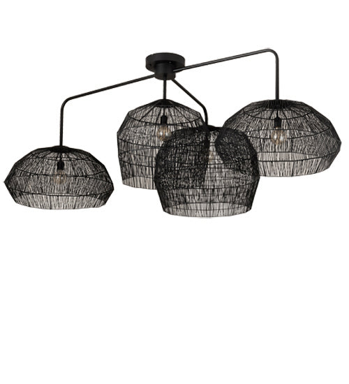 Meyda Tiffany 235454 LED Chandelier, Textured Black