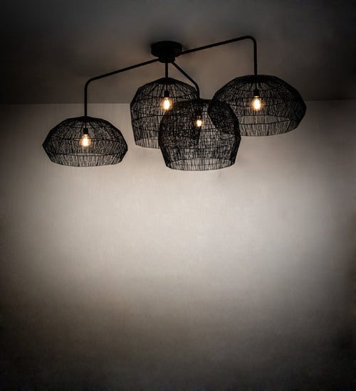 Meyda Tiffany 235454 LED Chandelier, Textured Black