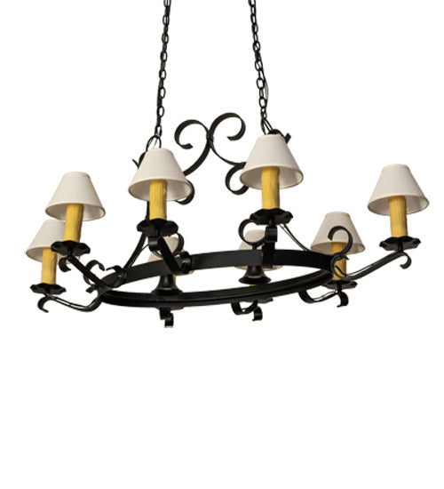 Meyda Tiffany 235822 Ten Light Chandelier, Old Wrought Iron