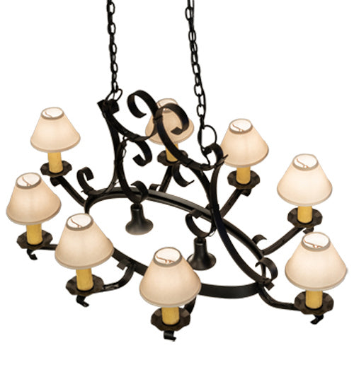 Meyda Tiffany 235822 Ten Light Chandelier, Old Wrought Iron