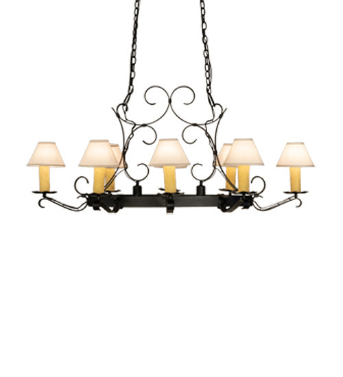 Meyda Tiffany 235822 Ten Light Chandelier, Old Wrought Iron