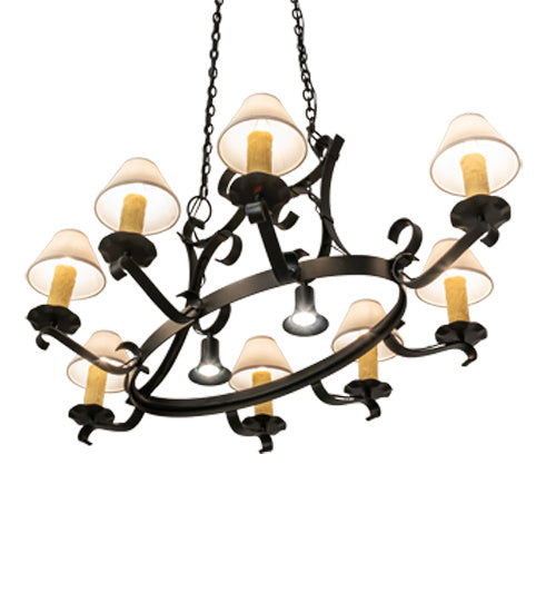 Meyda Tiffany 235822 Ten Light Chandelier, Old Wrought Iron
