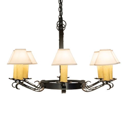 Meyda Tiffany 235822 Ten Light Chandelier, Old Wrought Iron