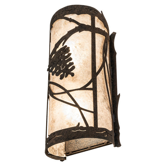 Meyda Tiffany 237165 Two Light Wall Sconce, Distressed Chestnut