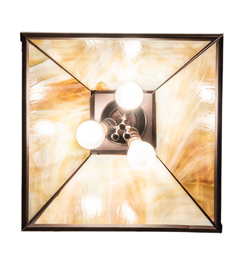 Meyda Tiffany 237270 Three Light Pendant, Mahogany Bronze