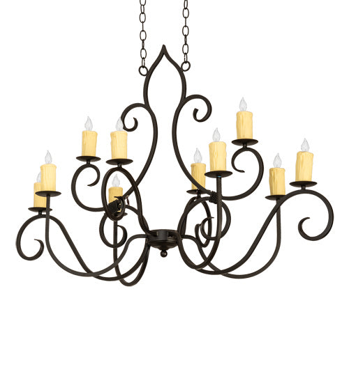 Meyda Tiffany 237296 Ten Light Chandelier, Oil Rubbed Bronze