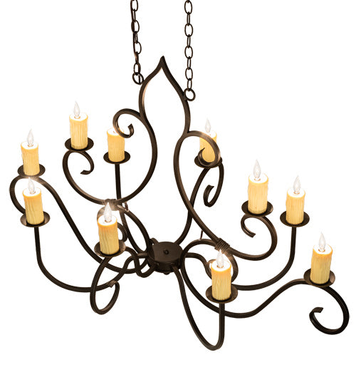 Meyda Tiffany 237296 Ten Light Chandelier, Oil Rubbed Bronze