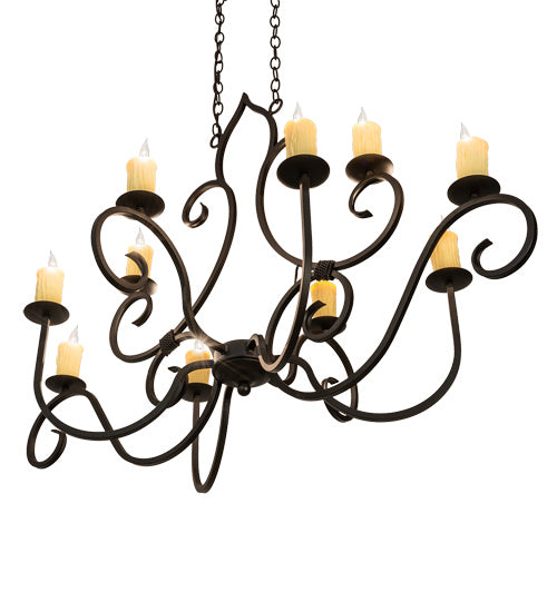 Meyda Tiffany 237296 Ten Light Chandelier, Oil Rubbed Bronze