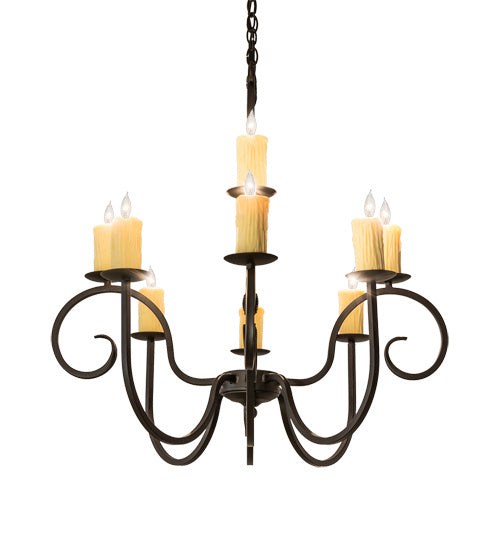 Meyda Tiffany 237296 Ten Light Chandelier, Oil Rubbed Bronze