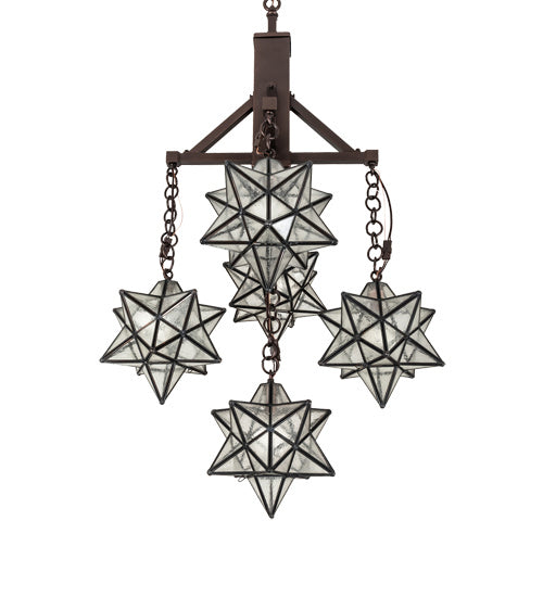 Meyda Tiffany 237620 Five Light Chandelier, Mahogany Bronze