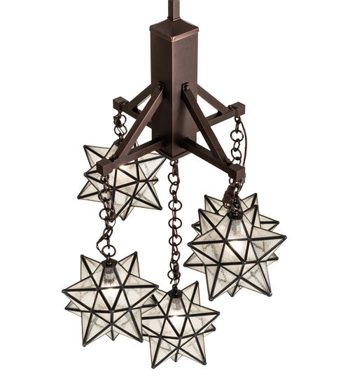 Meyda Tiffany 237620 Five Light Chandelier, Mahogany Bronze
