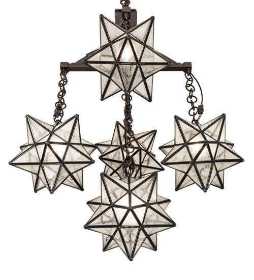 Meyda Tiffany 237620 Five Light Chandelier, Mahogany Bronze