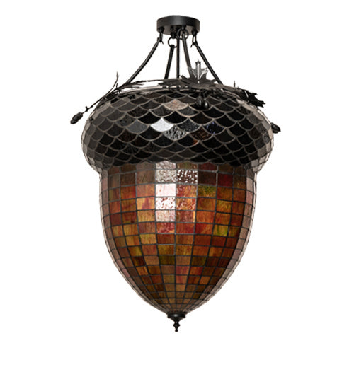 Meyda Tiffany 237656 LED Semi-Flushmount, Textured Black