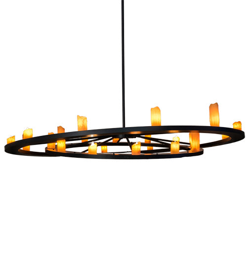 Meyda Tiffany 237793 24 Light Chandelier, Solar Black