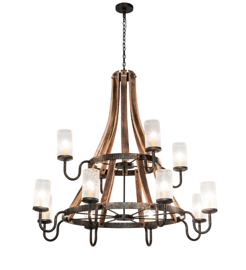 Meyda Tiffany 238765 12 Light Chandelier, Golden Bronze