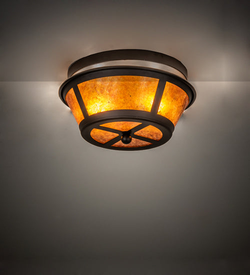 Meyda Tiffany 238880 Two Light Flushmount, Oil Rubbed Bronze