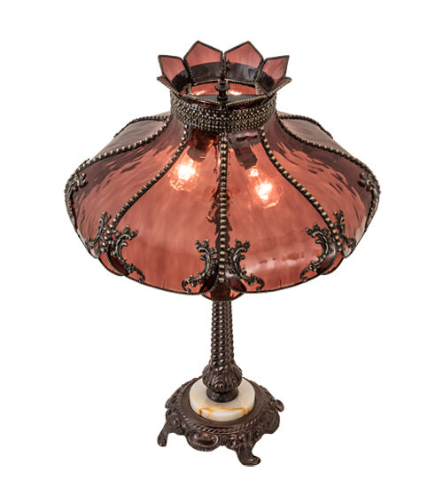 Meyda Tiffany 240466 Two Light Table Lamp, Craftsman Brown