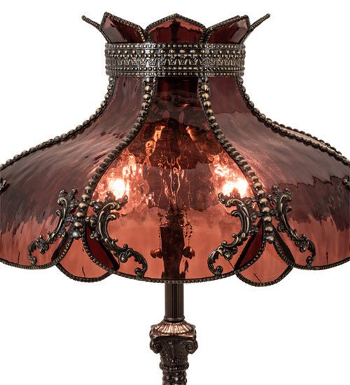 Meyda Tiffany 240466 Two Light Table Lamp, Craftsman Brown