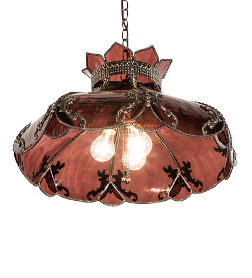 Meyda Tiffany 240481 Two Light Pendant, Craftsman Brown