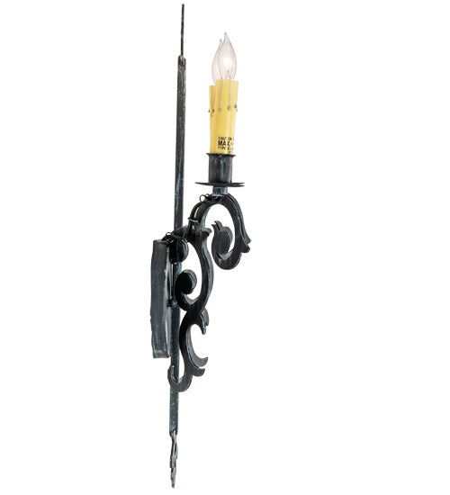 Meyda Tiffany 240495 Two Light Wall Sconce, Antique Iron Gate