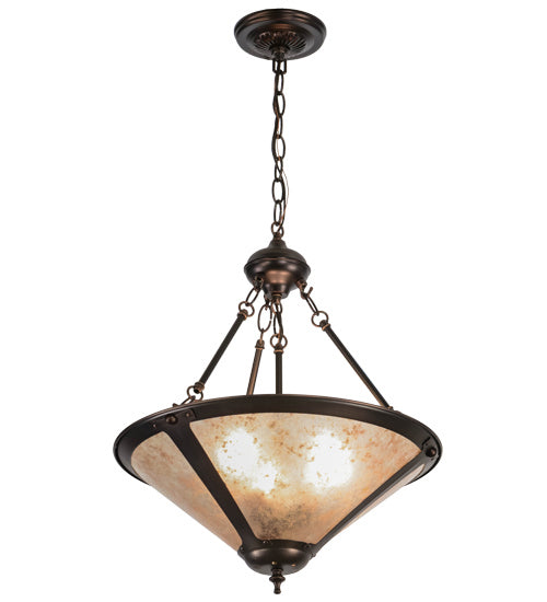 Meyda Tiffany 240708 Three Light Pendant, Mahogany Bronze