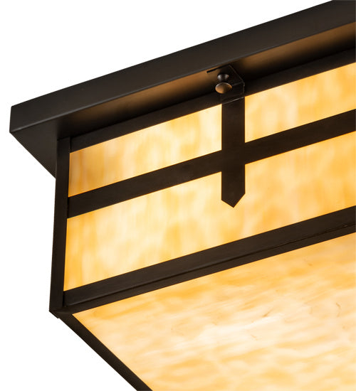 Meyda Tiffany 87525 Two Light Flushmount, Craftsman Brown