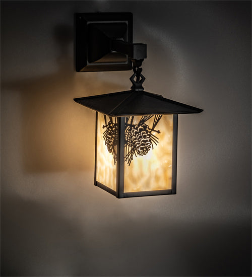 Meyda Tiffany 96567 One Light Wall Sconce, Craftsman Brown