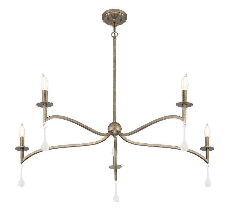 Savoy House 1-1099-5-182 Five Light Chandelier, Chelsea Gold