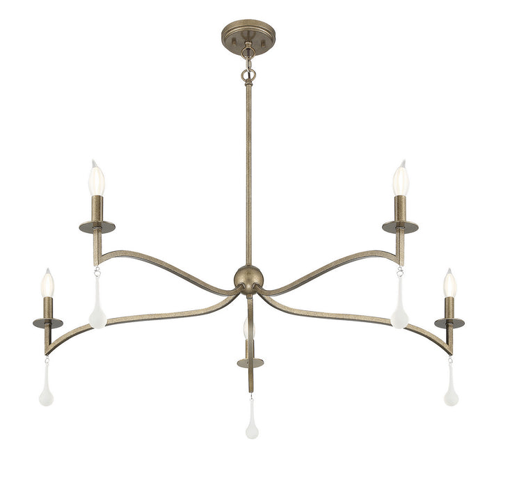 Savoy House 1-1099-5-182 Five Light Chandelier, Chelsea Gold