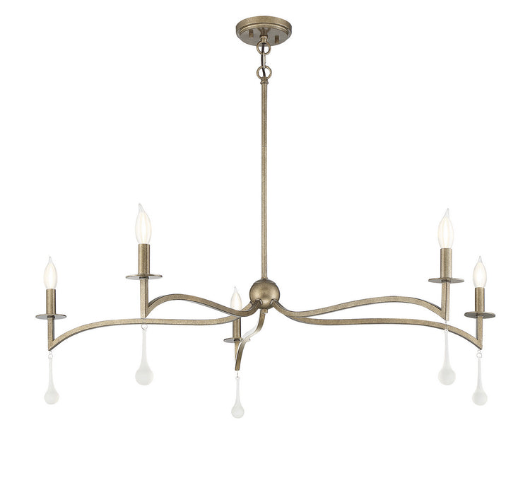 Savoy House 1-1099-5-182 Five Light Chandelier, Chelsea Gold