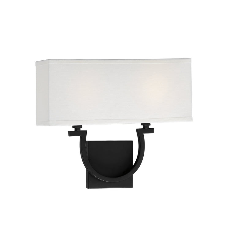 Savoy House 9-998-2-89 Two Light Wall Sconce, Matte Black