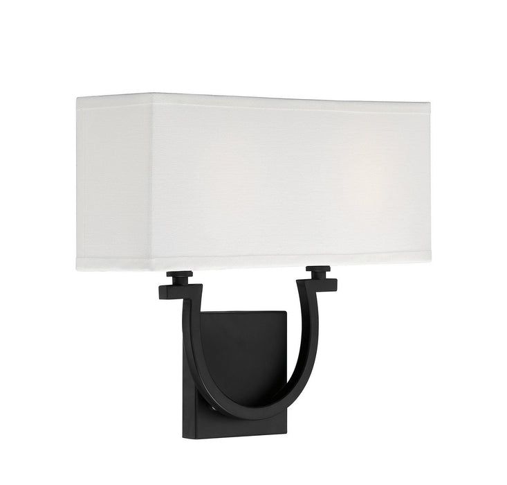 Savoy House 9-998-2-89 Two Light Wall Sconce, Matte Black