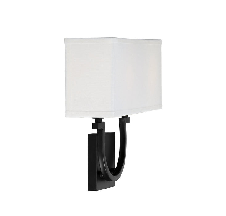 Savoy House 9-998-2-89 Two Light Wall Sconce, Matte Black