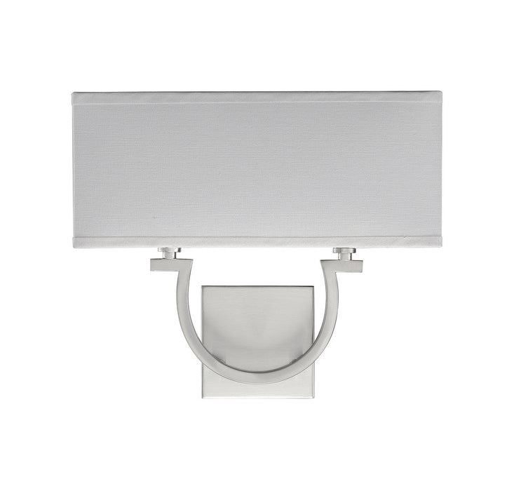 Savoy House 9-998-2-SN Two Light Wall Sconce, Satin Nickel
