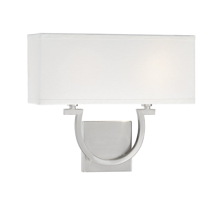 Savoy House 9-998-2-SN Two Light Wall Sconce, Satin Nickel