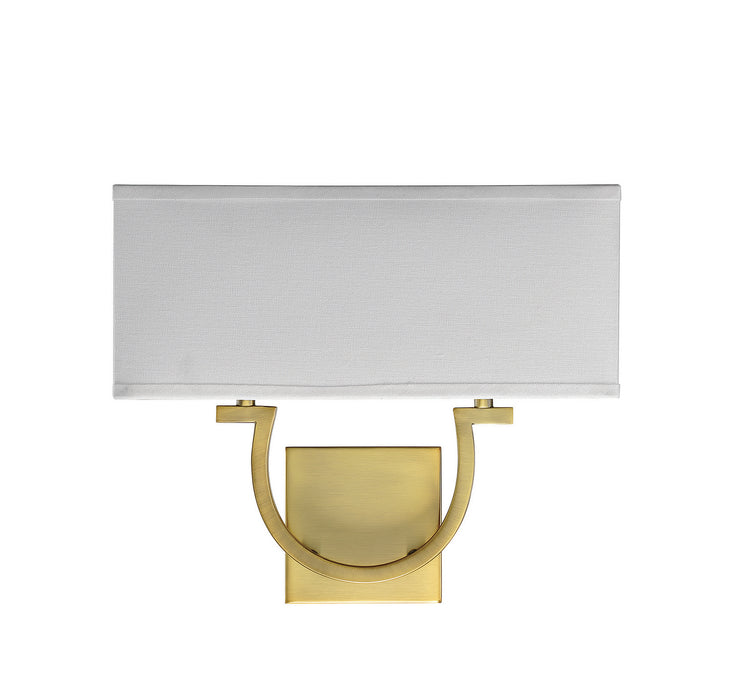 Savoy House 9-998-2-322 Two Light Wall Sconce, Warm Brass