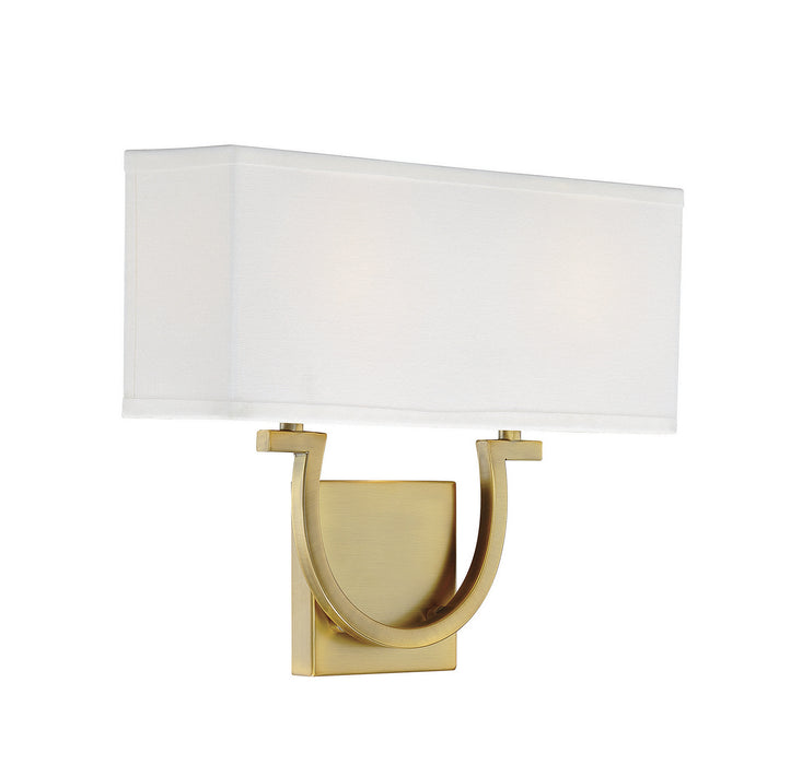 Savoy House 9-998-2-322 Two Light Wall Sconce, Warm Brass