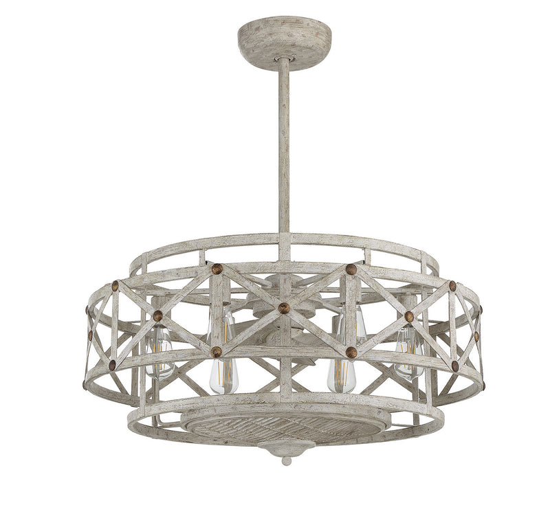 Savoy House 34-FD-123-155 Six Light Fan D'lier, Provence with Gold