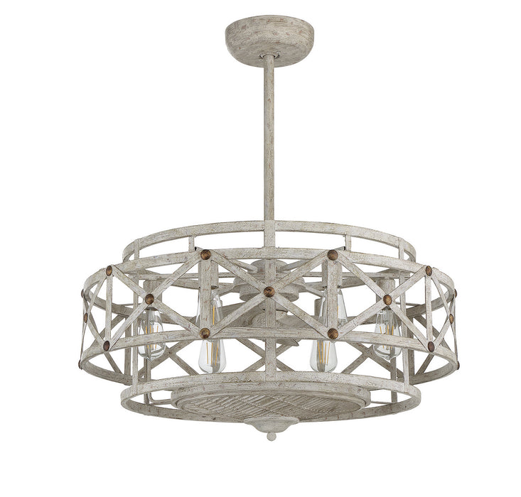 Savoy House 34-FD-123-155 Six Light Fan D'lier, Provence with Gold