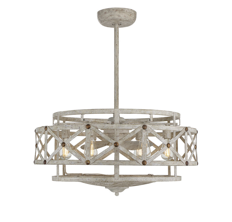 Savoy House 34-FD-123-155 Six Light Fan D'lier, Provence with Gold