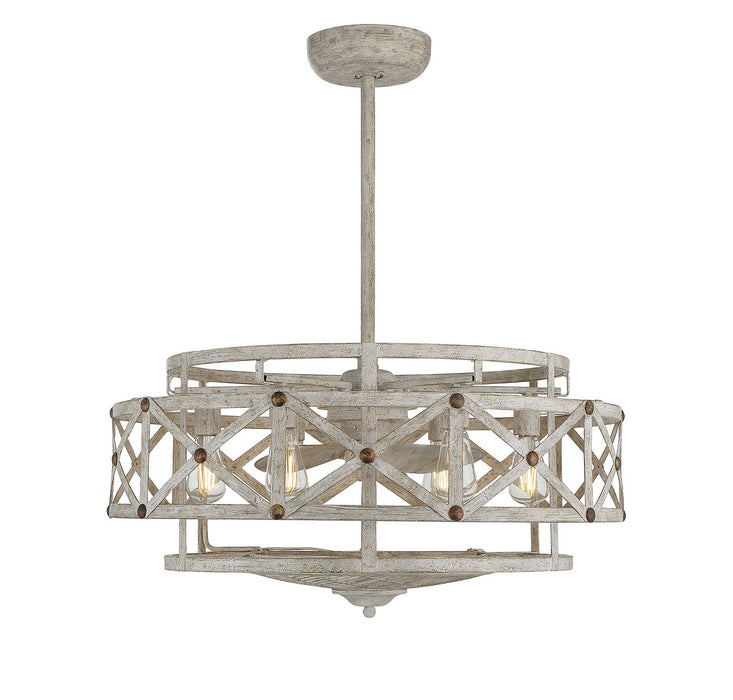 Savoy House 34-FD-123-155 Six Light Fan D'lier, Provence with Gold