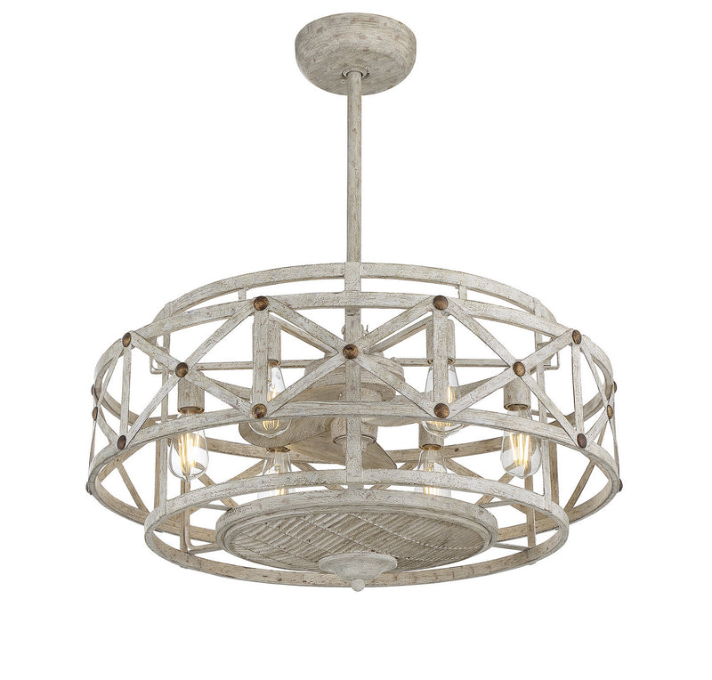 Savoy House 34-FD-123-155 Six Light Fan D'lier, Provence with Gold